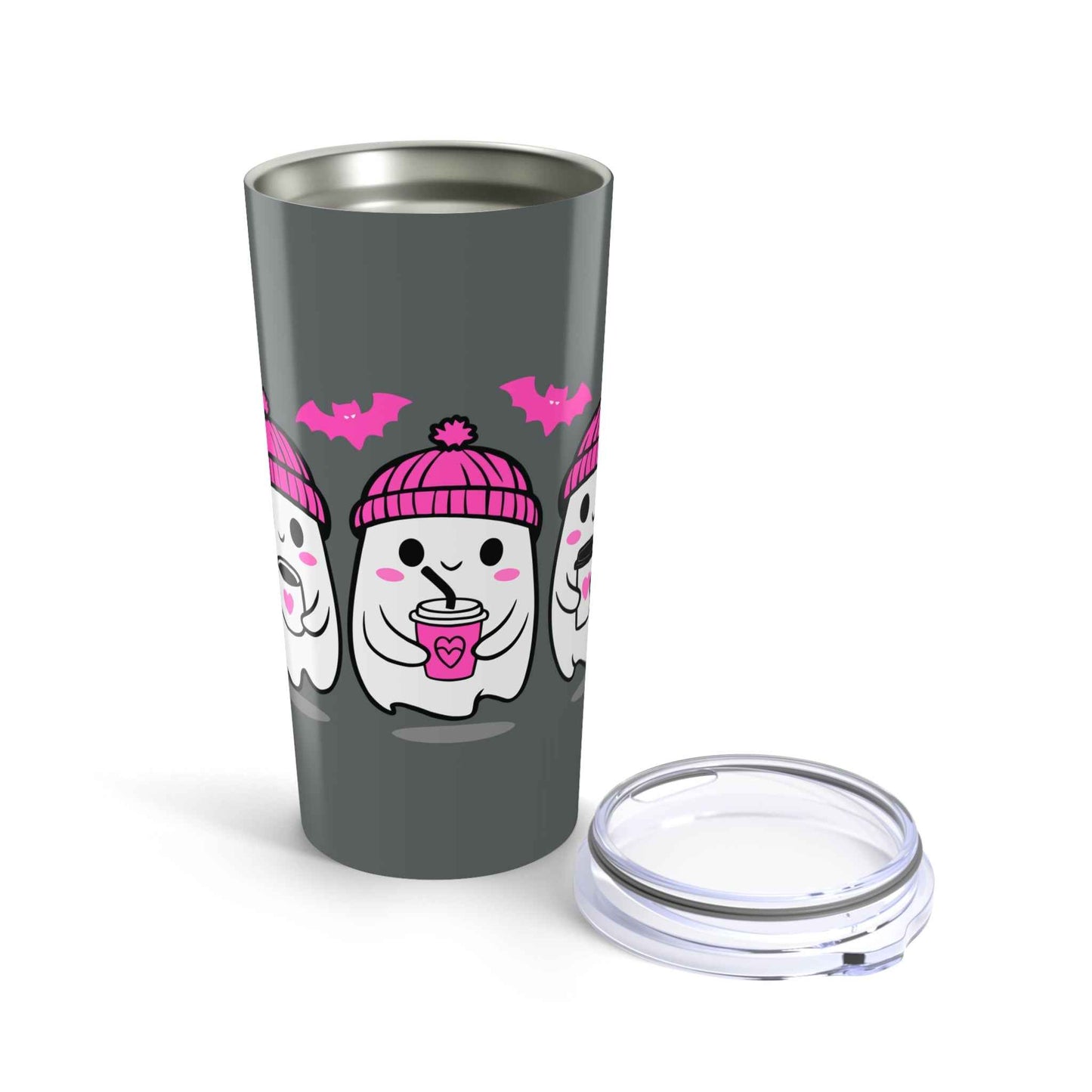Cute Ghosts Halloween Tumbler 20oz, Travel Mug, Party Gift, Coffee Cup, Boo Brew Design, Fall Decor, Trick or Treat Drinkware