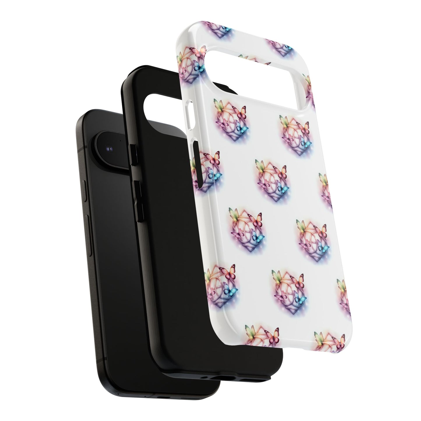 Colorful Butterflies Phone Case, Tough Cases, Cute Butterfly Lover Gift, Trendy Phone Cover, Nature Print Case