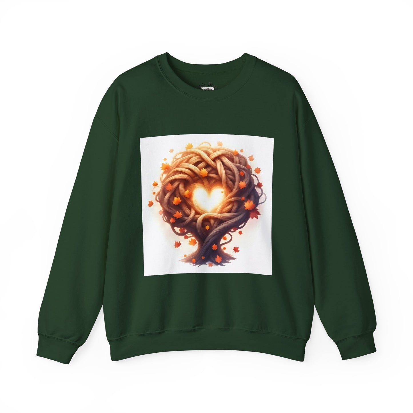Heart Tree Crewneck Sweatshirt, Cozy Love Sweatshirt, Unisex Gift for Loved Ones, Fall Fashion, Nature-Inspired Apparel - Celtic Scents