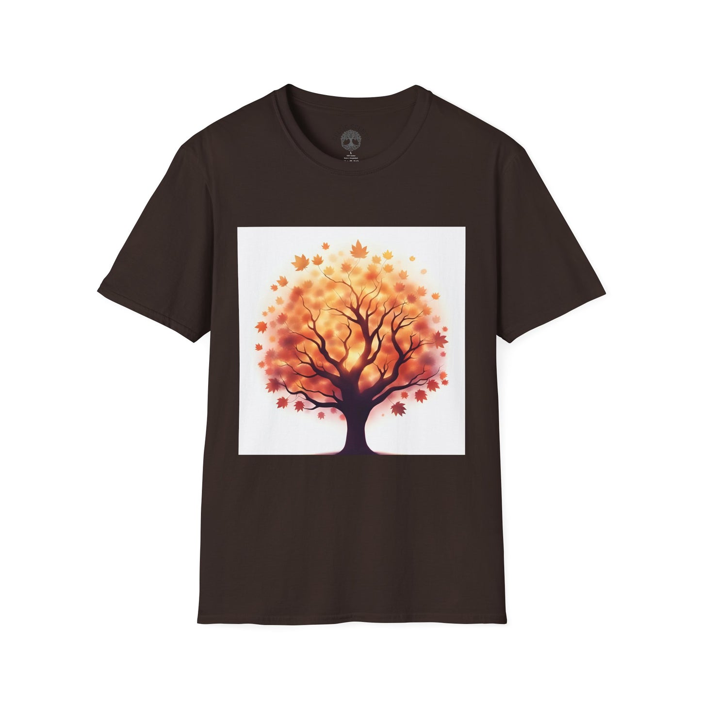 Autumn Tree Graphic T-Shirt, Fall Tee for Nature Lovers, Unisex Softstyle T-Shirt, Gift for Thanksgiving, Cozy Casual Wear - Celtic Scents
