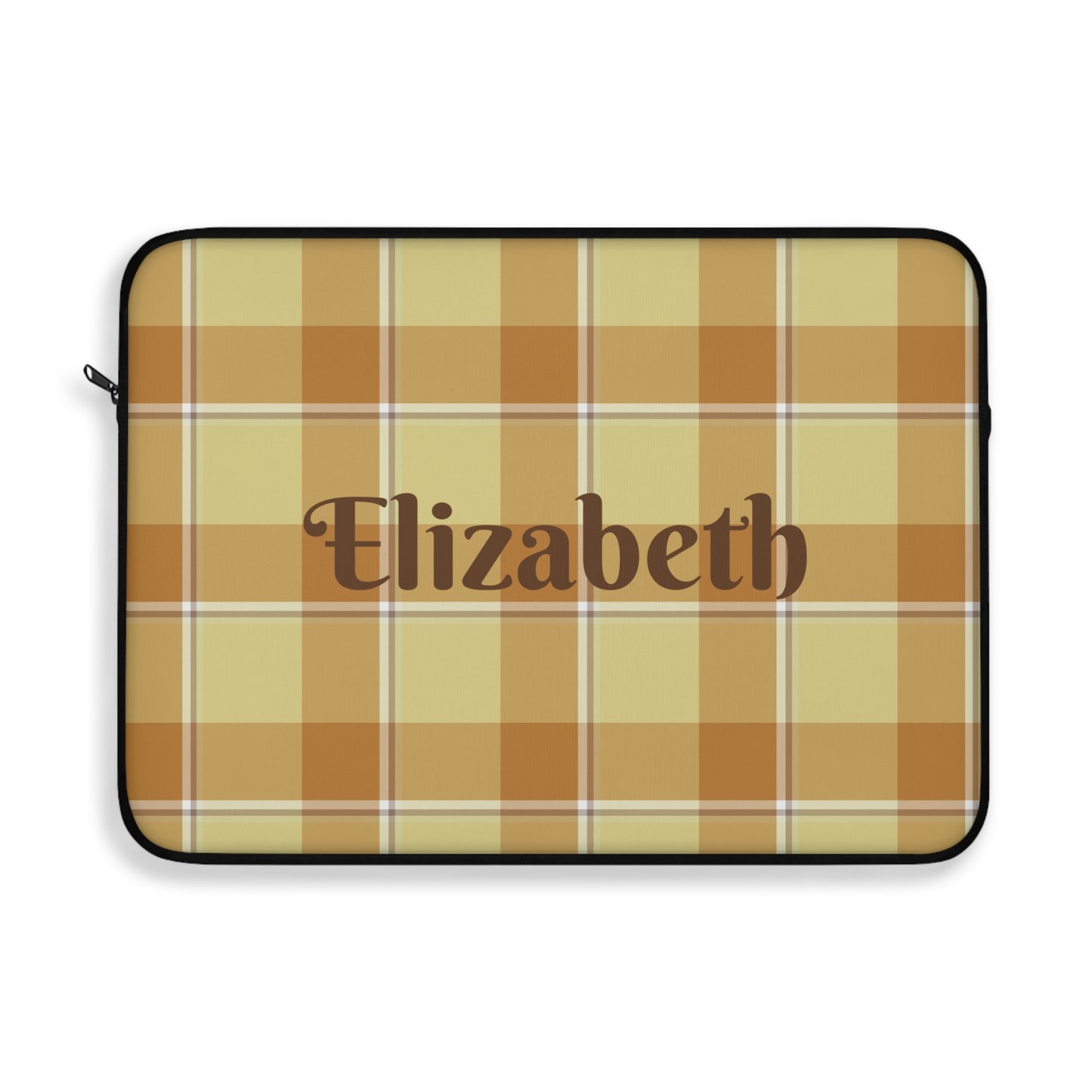 Personalized Plaid Laptop Sleeve, Custom Tech Case, Stylish Computer Cover - Celtic Scents