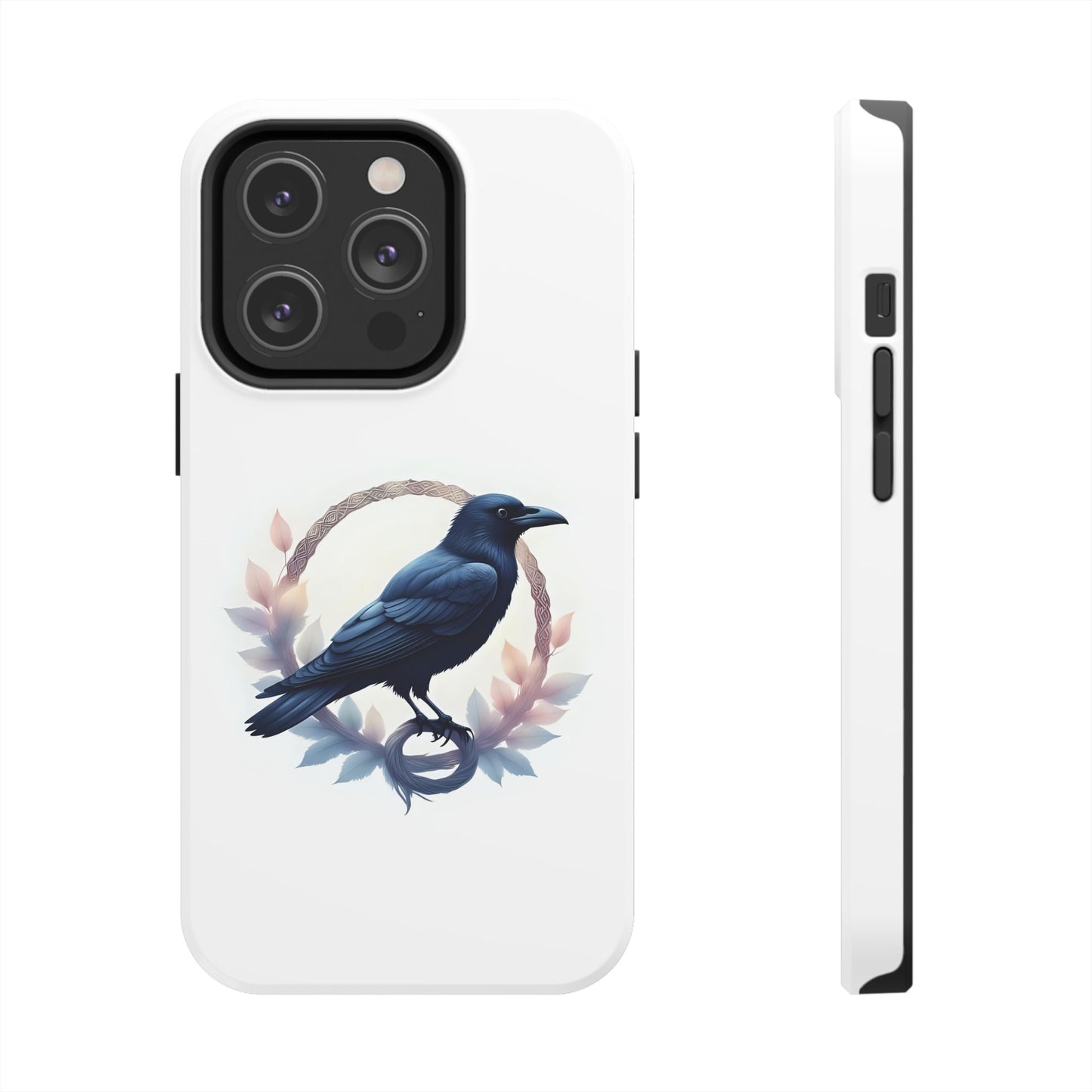 Raven Design Phone Case | Tough Protector Case, Gift for Bird Lovers, Unique Cell Phone Cover, Gothic or Nature Inspired - Celtic Scents