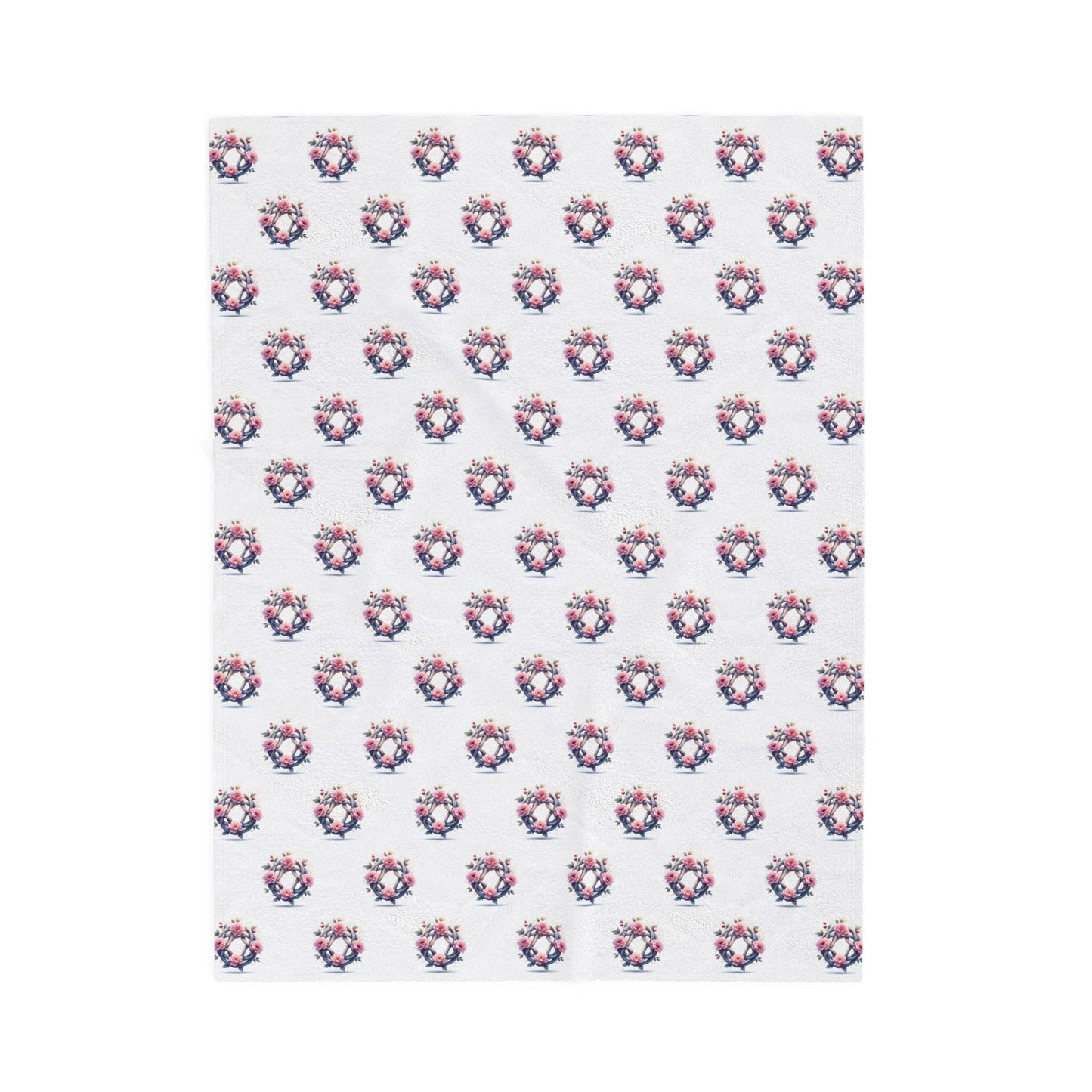 Cozy Floral Velveteen Plush Blanket | Soft Throw for Home, Gift for Her, Wedding Decor, Layered Bedding, Celtic Knot Floral Design - Celtic Scents