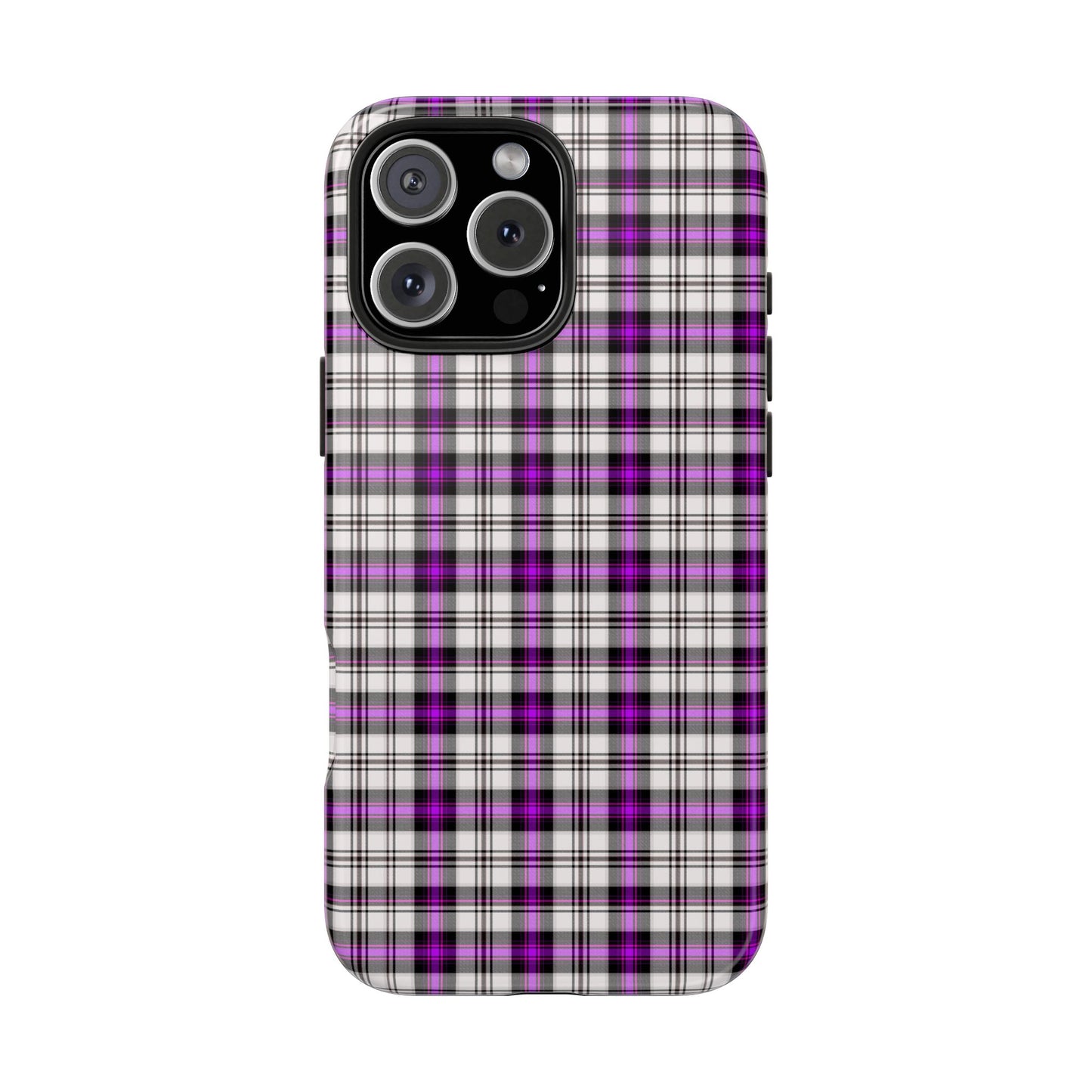 Stylish Tough Phone Case, Purple Plaid Protective Cover, Cute Gift for Teens, Cell Phone Accessory, Trendy Tech - Celtic Scents
