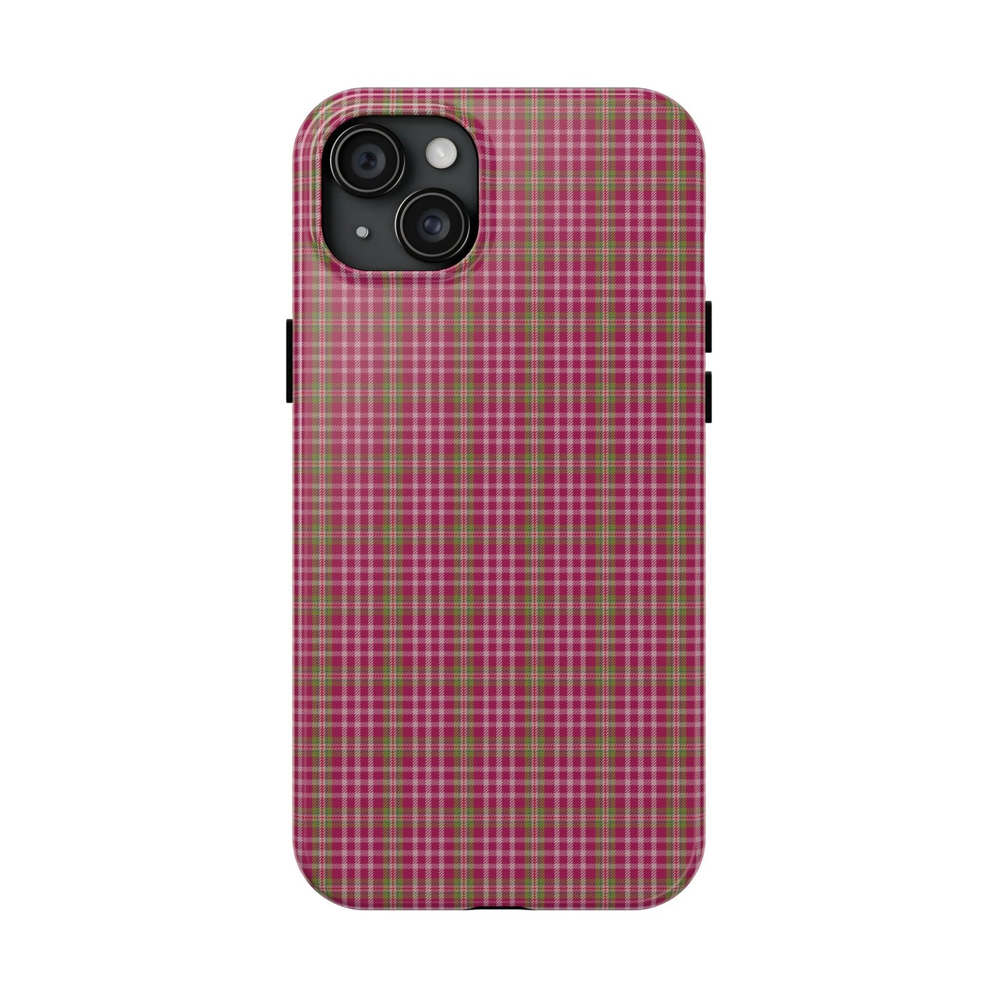 Stylish Tough Phone Cases - Protect Your Phone with Trendy Plaid Design, Gift for Her, Pink Plaid Design - Celtic Scents