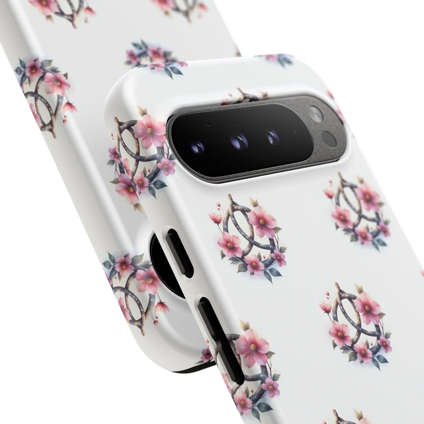 Floral Phone Case, Tough Phone Cover, Cute Protection for Mobile, Gift for Her, Celtic Knot Floral Pattern Case
