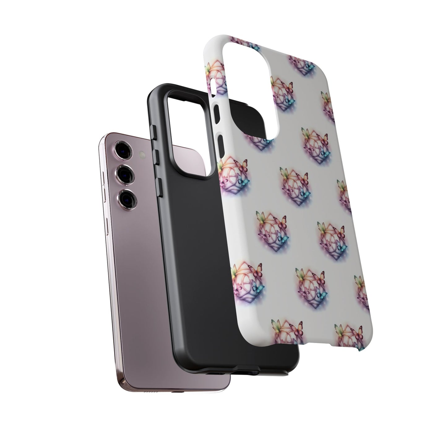 Colorful Butterflies Phone Case, Tough Cases, Cute Butterfly Lover Gift, Trendy Phone Cover, Nature Print Case