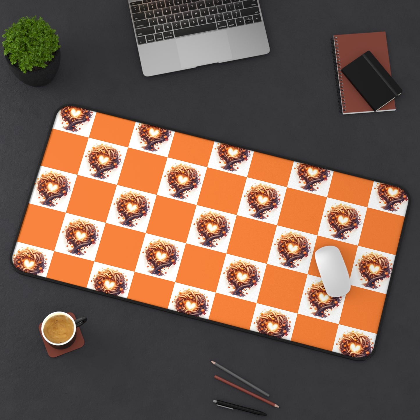 Stylish Desk Mat with Artistic Pattern, Home Office Decor, Gaming Mouse Pad, Unique Workspace Accessory, Gift for Creatives, Autumn Design - Celtic Scents