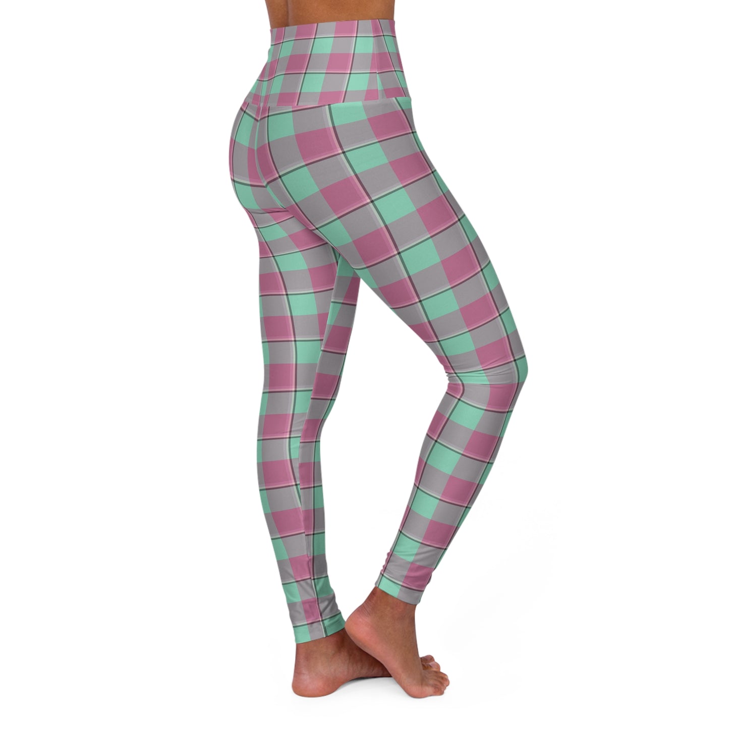 Plaid Tartan High Waisted Yoga Leggings, Comfortable Activewear, Fitness Leggings, Gift for Yoga Lovers, Stylish Workout Pants - Celtic Scents