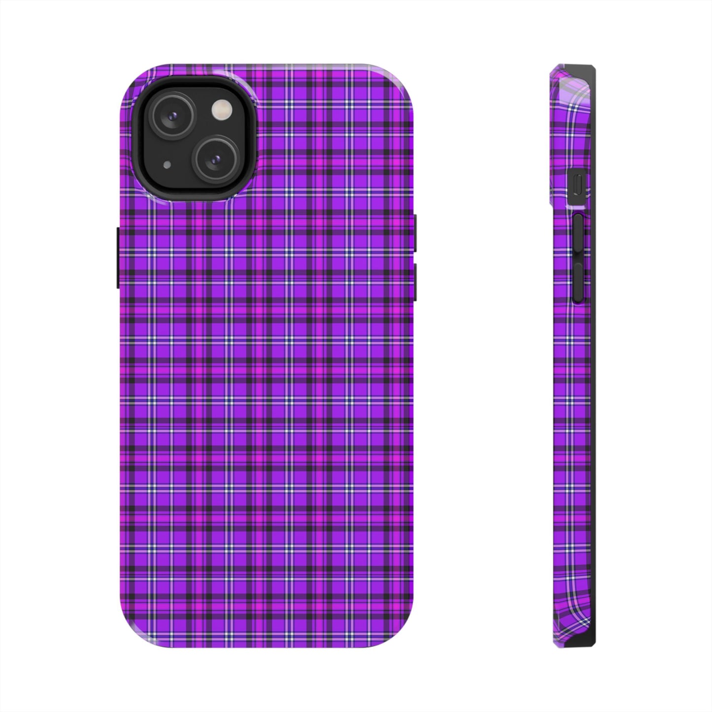 Purple Plaid Stylish Tough Phone Cases, Durable Phone Cover, Protective Case, Trendy Design, Gifts for Her - Celtic Scents