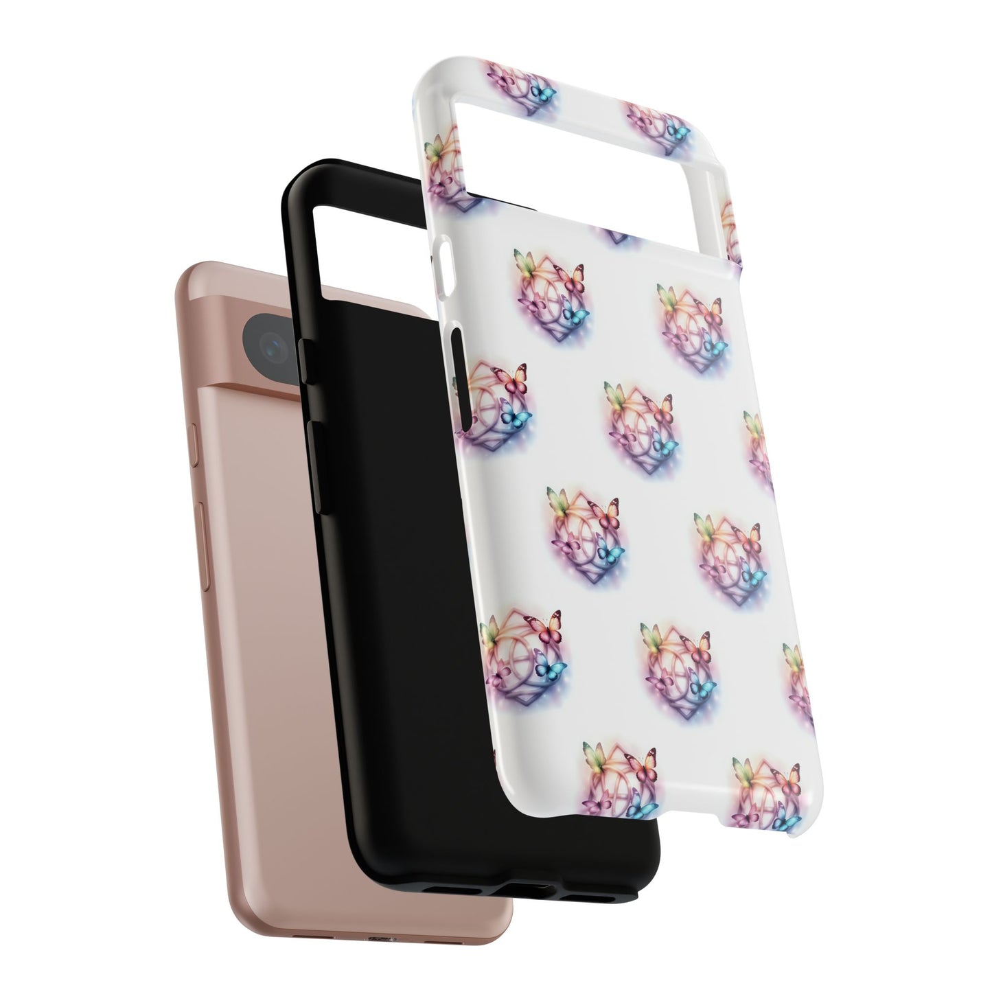 Colorful Butterflies Phone Case, Tough Cases, Cute Butterfly Lover Gift, Trendy Phone Cover, Nature Print Case