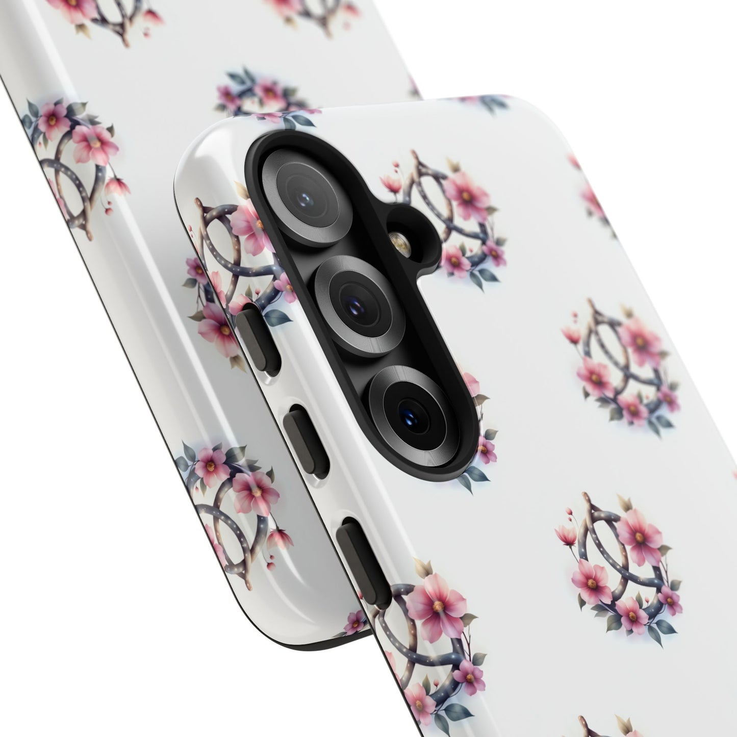 Floral Phone Case, Tough Phone Cover, Cute Protection for Mobile, Gift for Her, Celtic Knot Floral Pattern Case