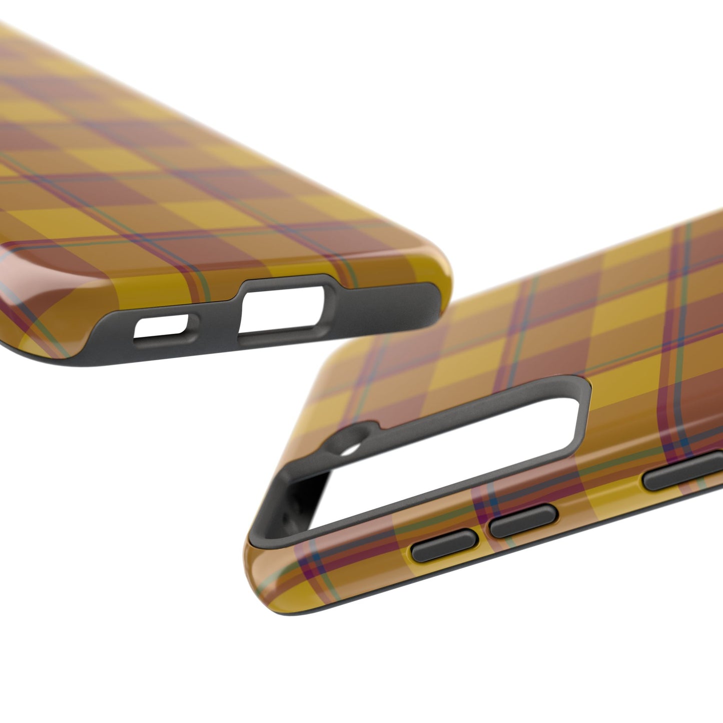 Plaid Tough Phone Case, Durable Phone Cover, Fall Inspired Accessory, Gift for Her, Stylish Cell Phone Protector
