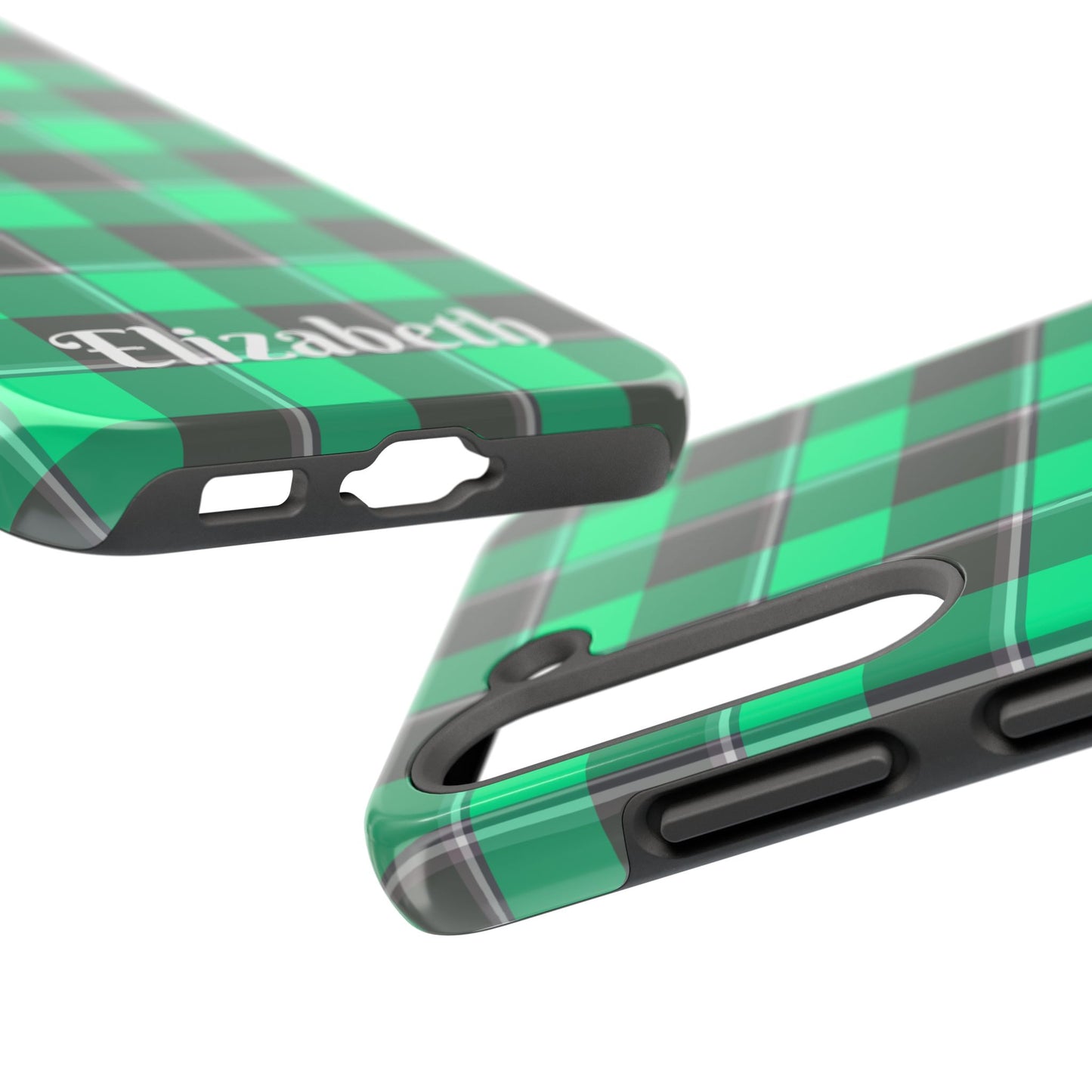 Personalized Plaid Tough Phone Case, Custom Phone Cover, Gifts for Her, Unique Cell Phone Case, Trendy Accessories, Holiday Gifts