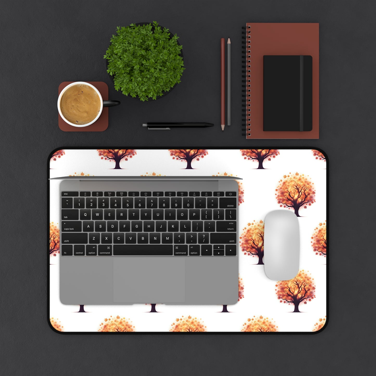 Autumn Tree Desk Mat - Cozy Office Decor, Workspace Accessory, Gift for Nature Lovers, Seasonal Decoration, Fall Theme - Celtic Scents