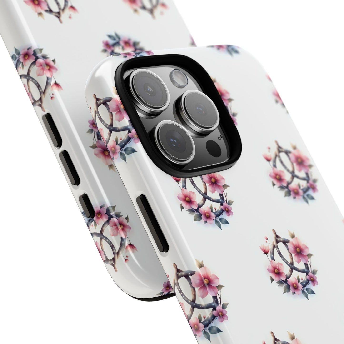 Floral Phone Case, Tough Phone Cover, Cute Protection for Mobile, Gift for Her, Celtic Knot Floral Pattern Case