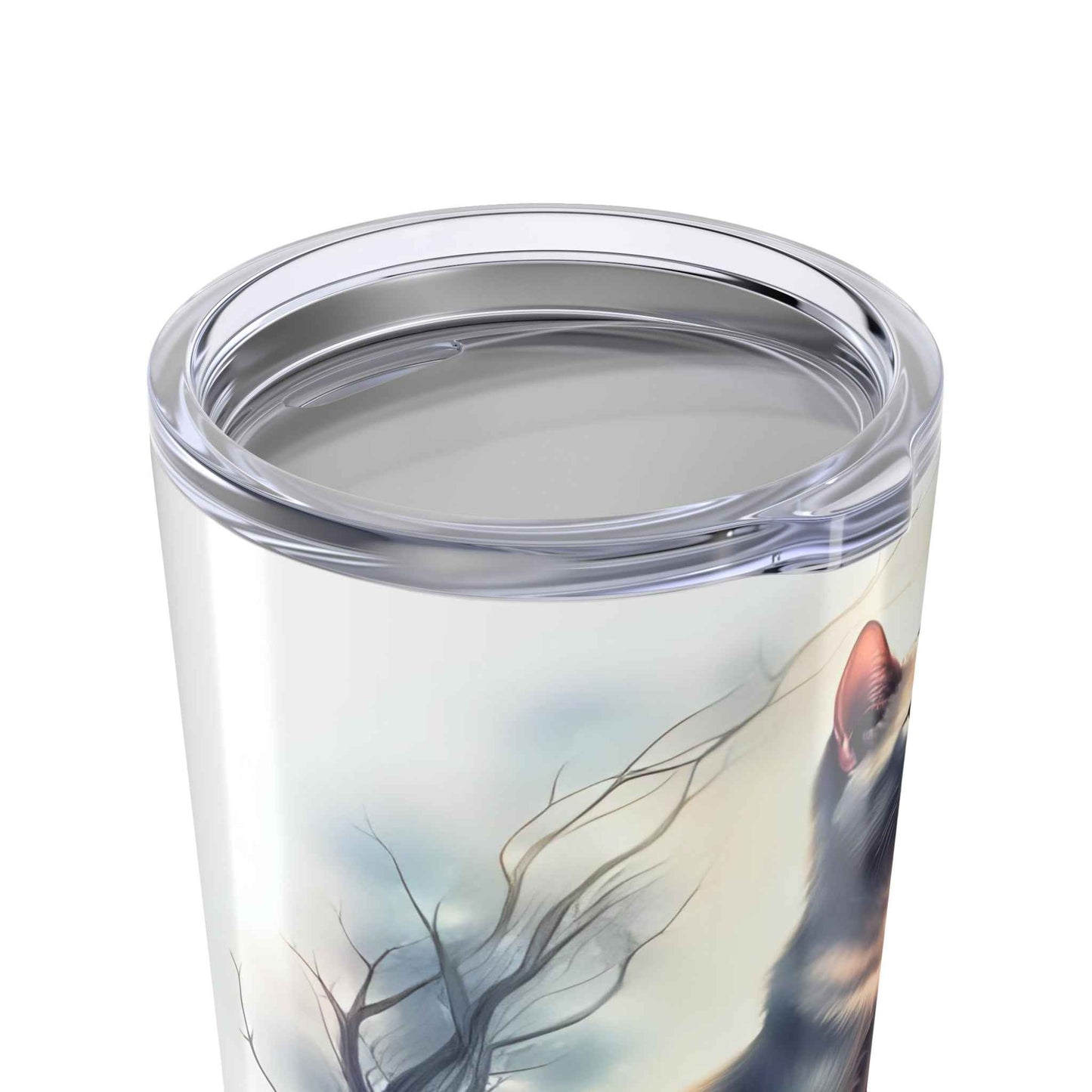 Elegant Cat-Themed 20oz Tumbler for Cat Lovers, Cute Pet Gift, Travel Mug, Coffee Cup, Cat Mom Merchandise