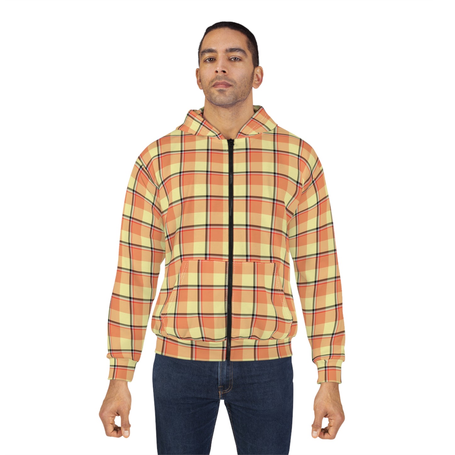 Stylish Plaid Unisex Zip Hoodie, Cozy Layer for All Seasons, Perfect for Casual Wear, Gifts for Him and Her - Celtic Scents