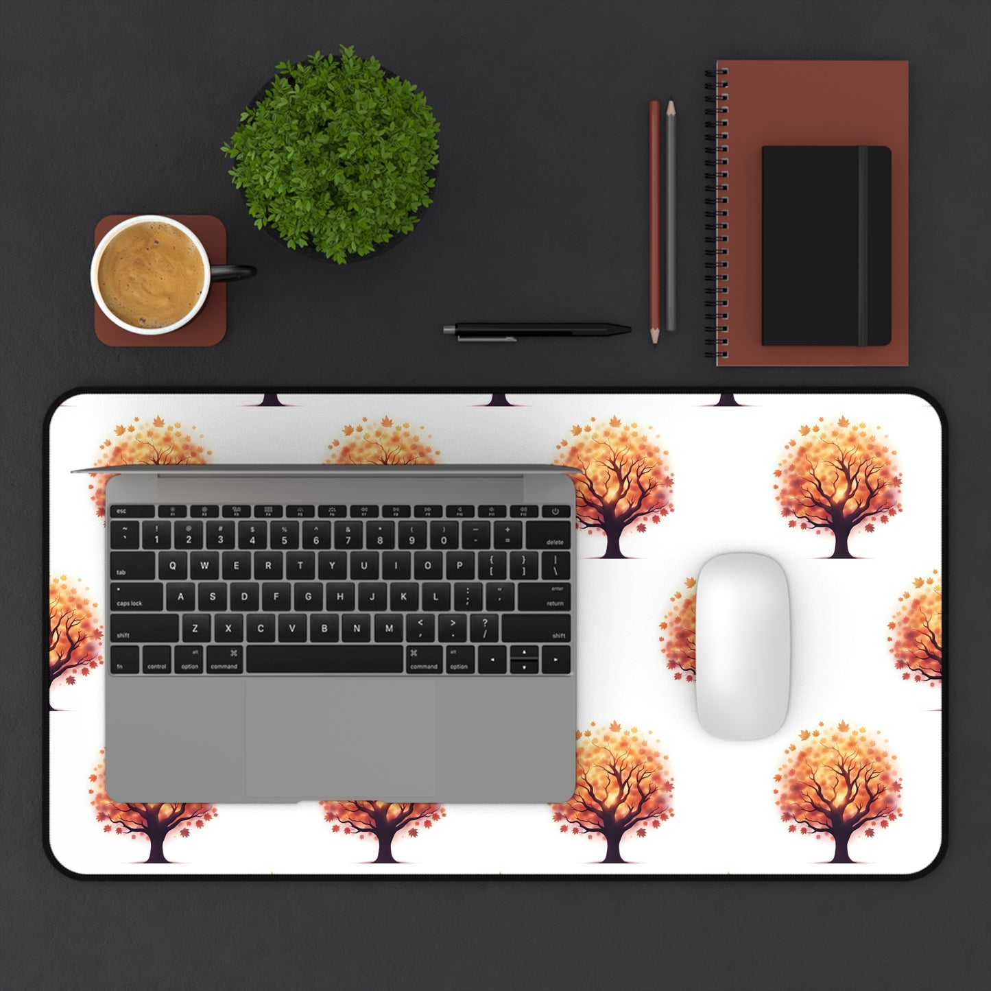 Autumn Tree Desk Mat - Cozy Office Decor, Workspace Accessory, Gift for Nature Lovers, Seasonal Decoration, Fall Theme - Celtic Scents