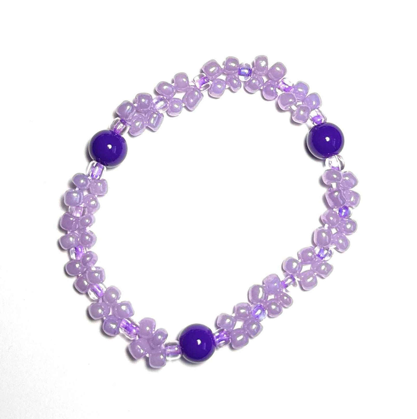 Purple Beaded Bracelet for Stylish Accessory