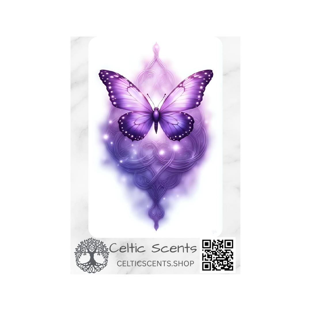 Celtic Knot Magnetic Bookmark, Laminated with Strong Magnet, Decorative Bookmarks (Purple Butterfly) - Celtic Scents