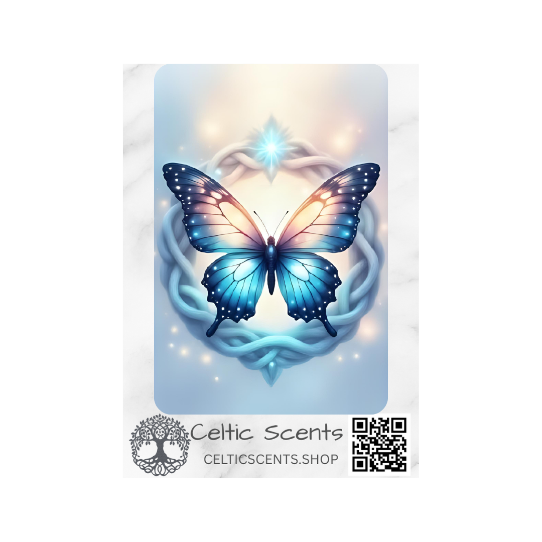 Celtic Knot Magnetic Bookmark, Laminated with Strong Magnet, Decorative Bookmarks (Winter Butterfly) - Celtic Scents