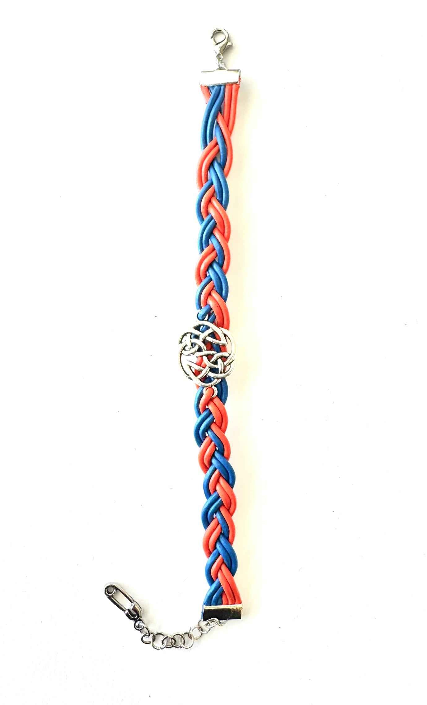 Bracelet 6 Strand Leather with Tree of Life Celtic Silver Alloy Charm