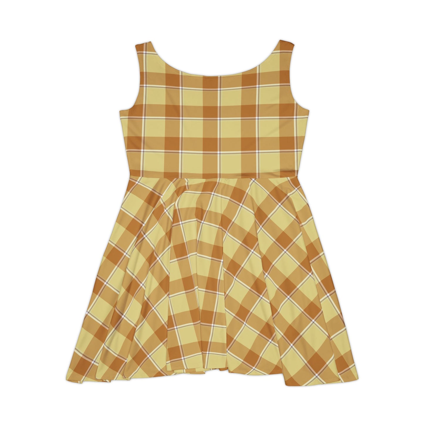 Chic Fall Plaid Women's Skater Dress, Casual Dress, Flowy Dress, Plaid Summer Dress, Cute Party Dress, Stylish Dress for Every Occasion - Celtic Scents