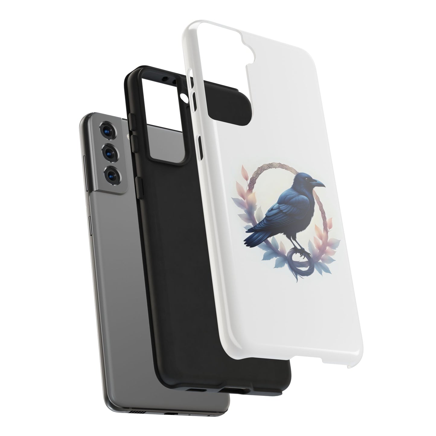 Raven Design Phone Case | Tough Protector Case, Gift for Bird Lovers, Unique Cell Phone Cover, Gothic or Nature Inspired