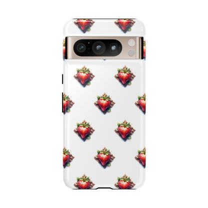 Strawberry Celtic Knot Phone Case, Cute Phone Cover, Gift for Her, Custom Smartphone Case, Funky Accessories, Valentine's Day Gift