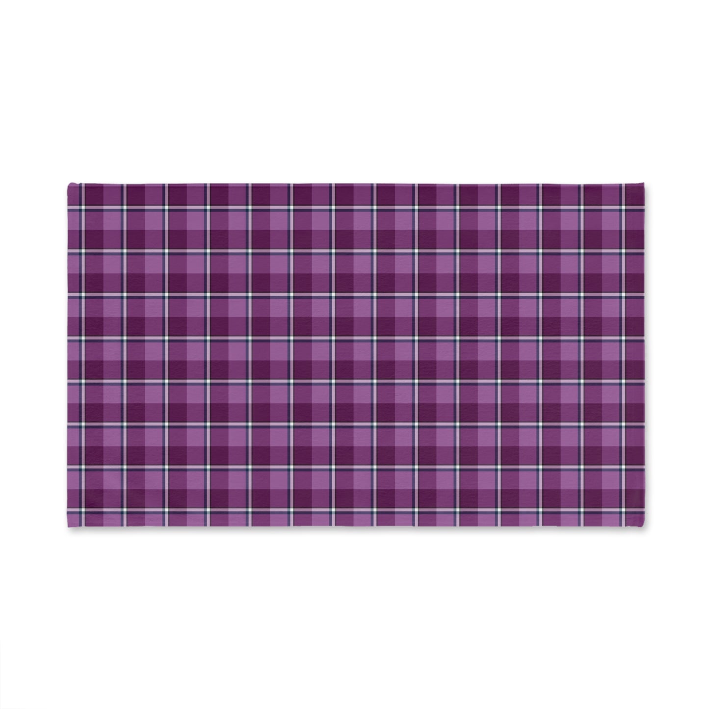 Purple Plaid Hand Towel, Cozy Bathroom Decor, Stylish Kitchen Towel, Farmhouse Accessories, Gift for Homeowner