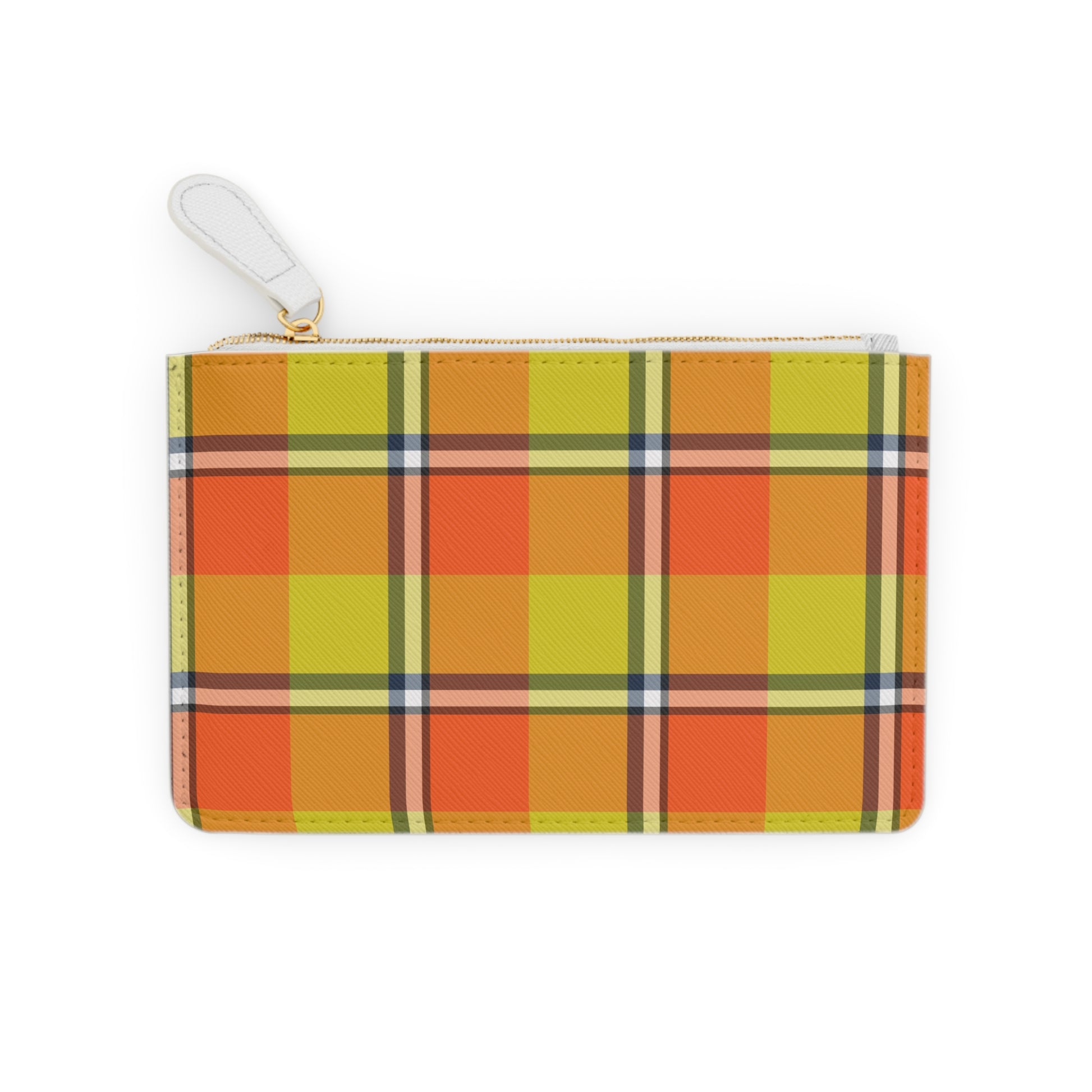 Personalized Plaid Mini Clutch Bag, Fall Fashion Accessory, Custom Pouch, Gift for Her, Stylish Wallet, Everyday Use - Celtic Scents