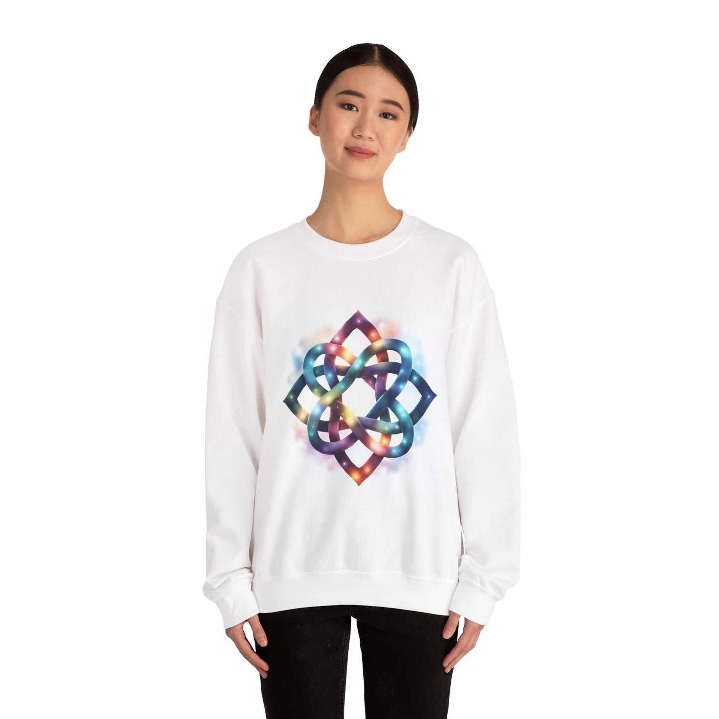 Colorful Infinity Knot Crewneck Sweatshirt | Cozy Unisex Sweatshirt for Every Occasion, Gift for Him, Her, Holidays, Casual Wear - Celtic Scents
