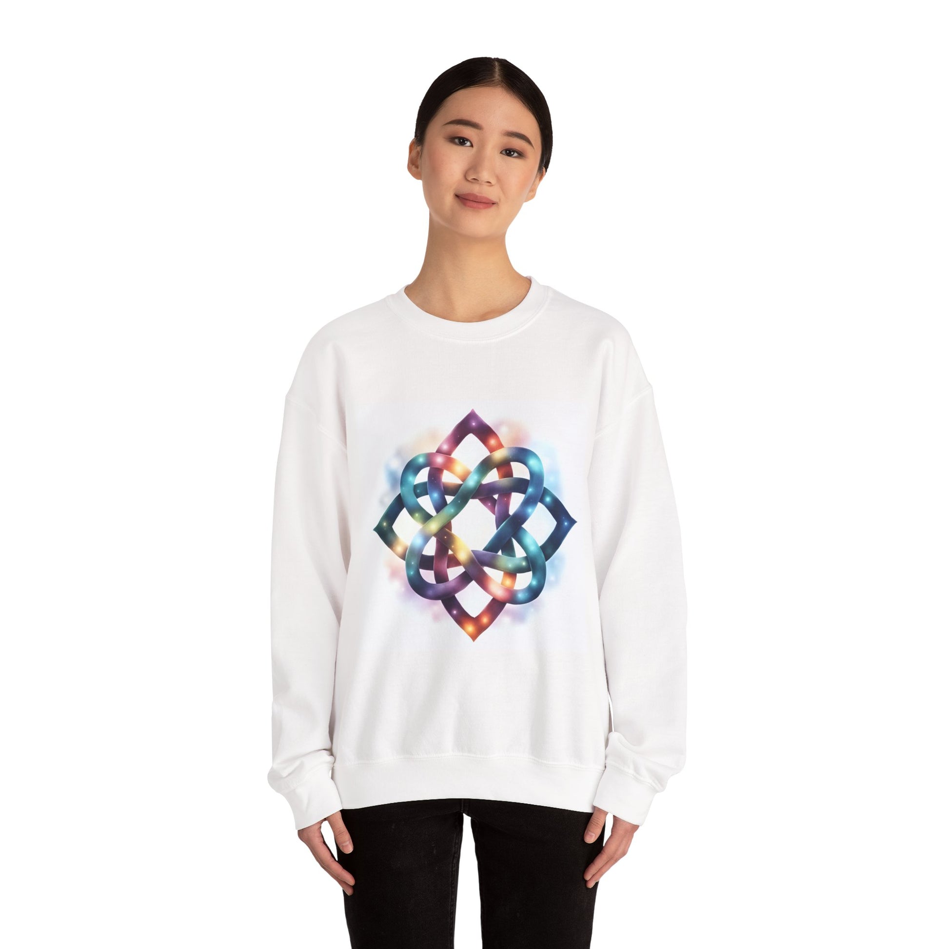 Colorful Infinity Knot Crewneck Sweatshirt | Cozy Unisex Sweatshirt for Every Occasion, Gift for Him, Her, Holidays, Casual Wear - Celtic Scents