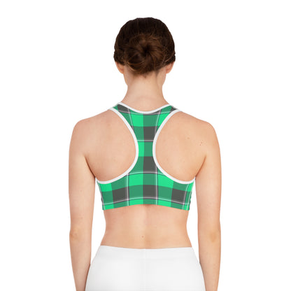 Plaid Sports Bra, Workout Bra, Activewear, Fitness Top, Gym Bra, Casual Wear - Celtic Scents