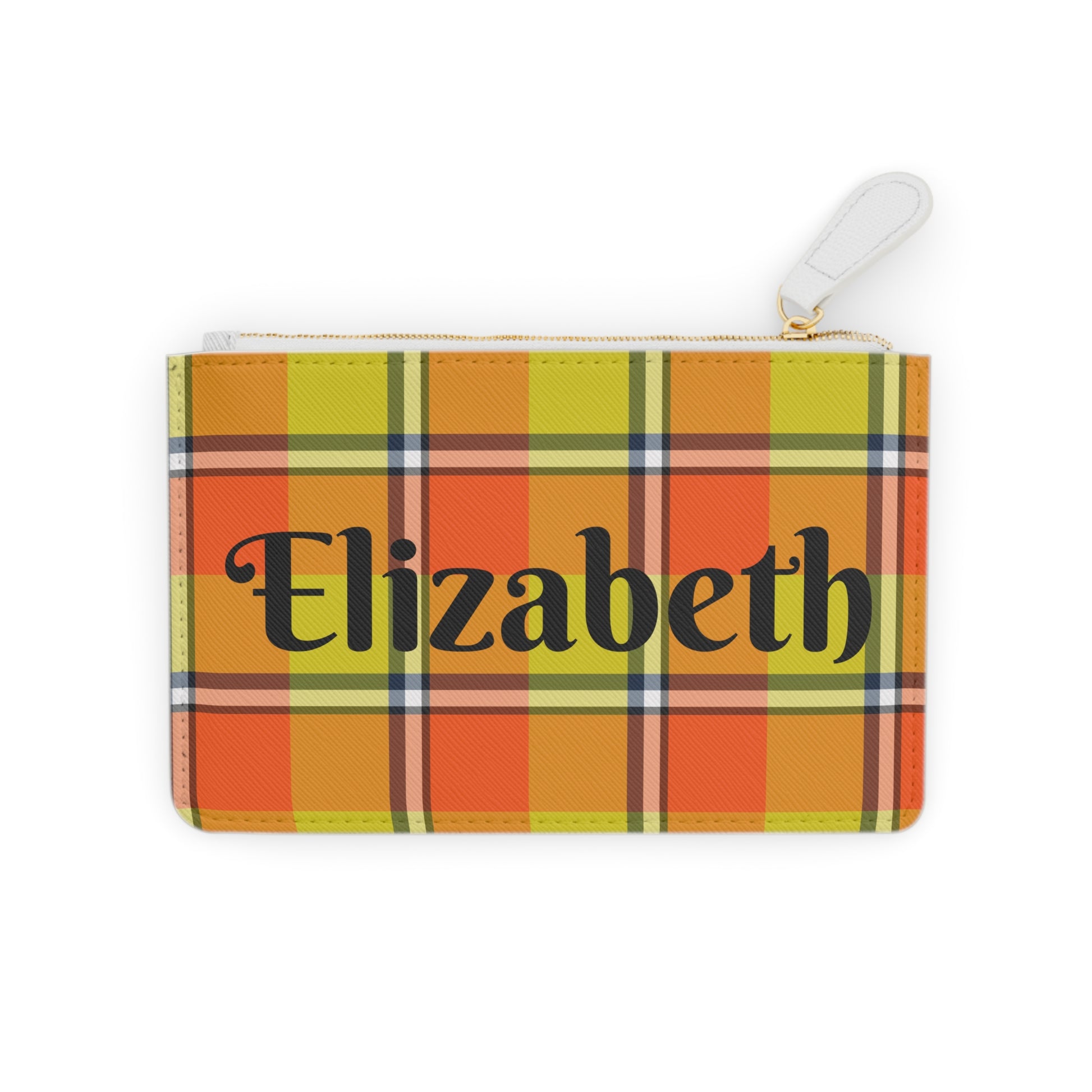 Personalized Plaid Mini Clutch Bag, Fall Fashion Accessory, Custom Pouch, Gift for Her, Stylish Wallet, Everyday Use - Celtic Scents
