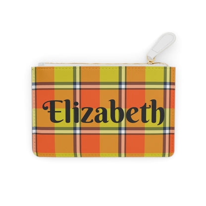 Personalized Plaid Mini Clutch Bag, Fall Fashion Accessory, Custom Pouch, Gift for Her, Stylish Wallet, Everyday Use - Celtic Scents