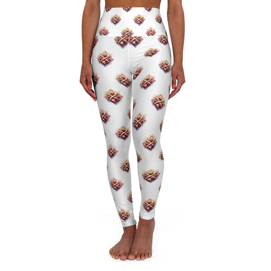 Strawberry Celtic Knot Stylish High Waisted Yoga Leggings for Active Lifestyle, Gym Wear, Dance, Everyday Comfort, Gift for Fitness Enthusiasts - Celtic Scents