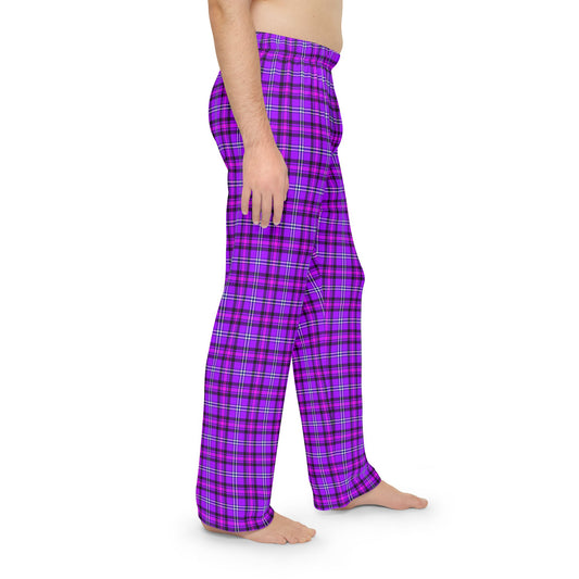 Stylish Men’s Pajama Pants, Cozy Loungewear for Relaxation, Vibrant Purple Plaid Sleepwear, Perfect for Gift Giving, Holidays - Celtic Scents