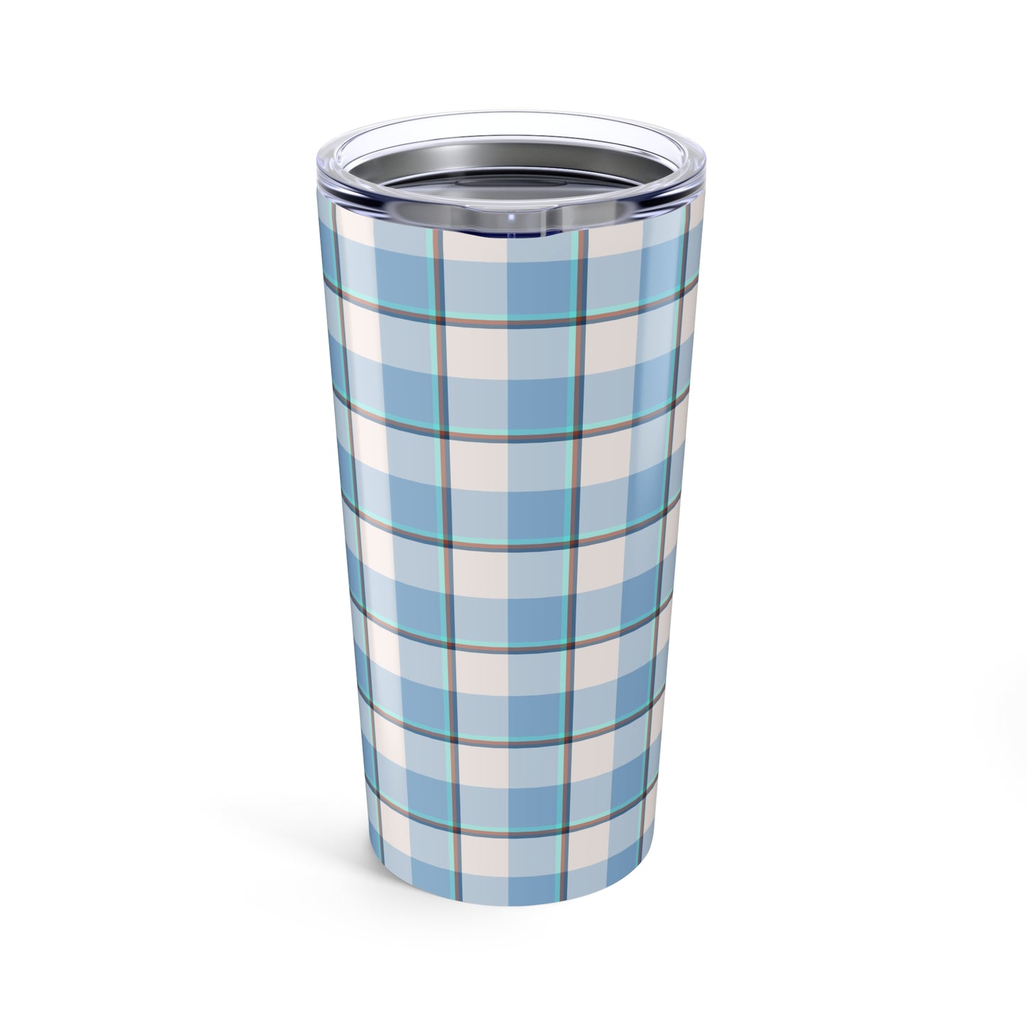 Blue Plaid Tumbler 20oz - Stylish Travel Mug for Hot & Cold Drinks, Perfect Gift for Birthdays, Holidays, Outdoor Adventures - Celtic Scents