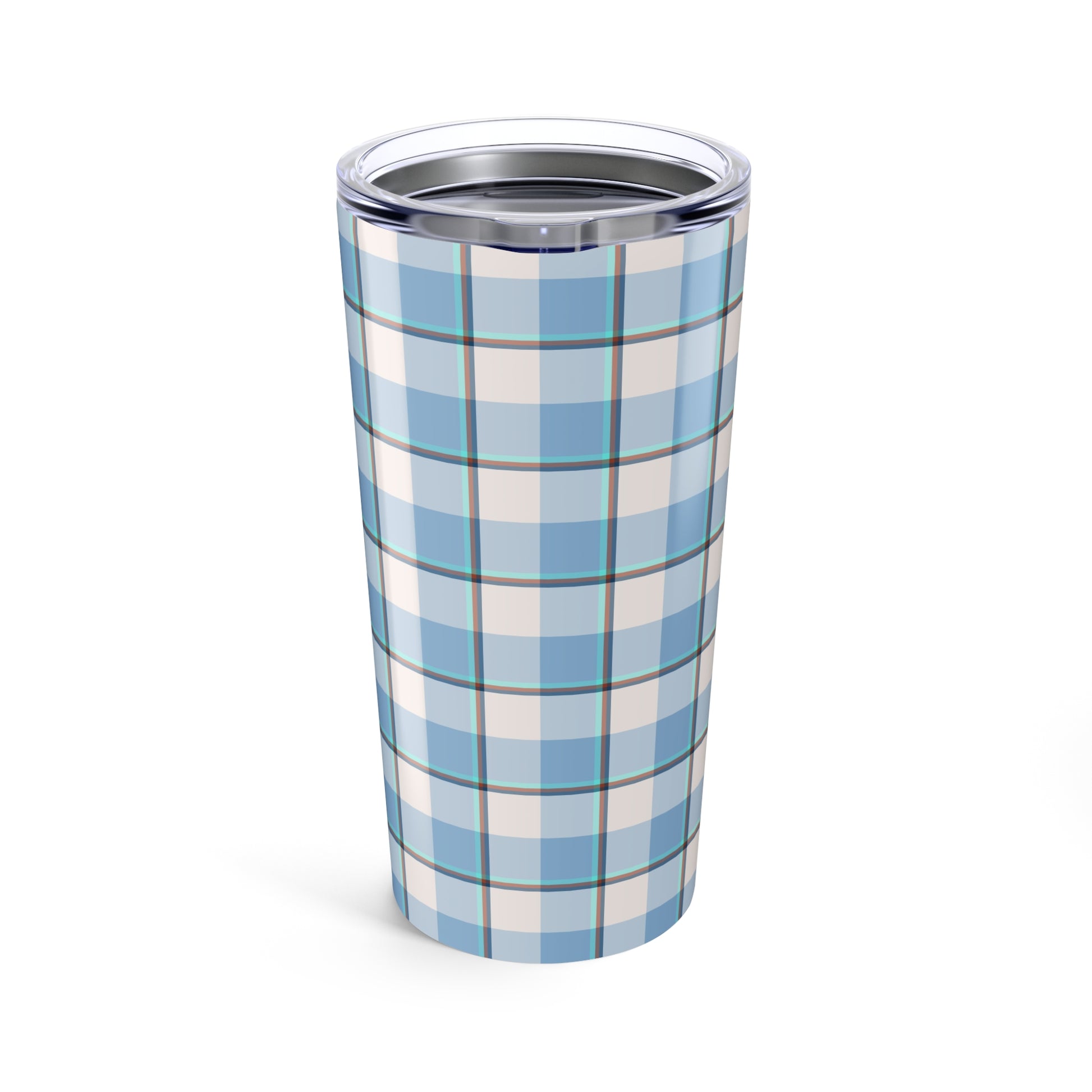 Blue Plaid Tumbler 20oz - Stylish Travel Mug for Hot & Cold Drinks, Perfect Gift for Birthdays, Holidays, Outdoor Adventures - Celtic Scents