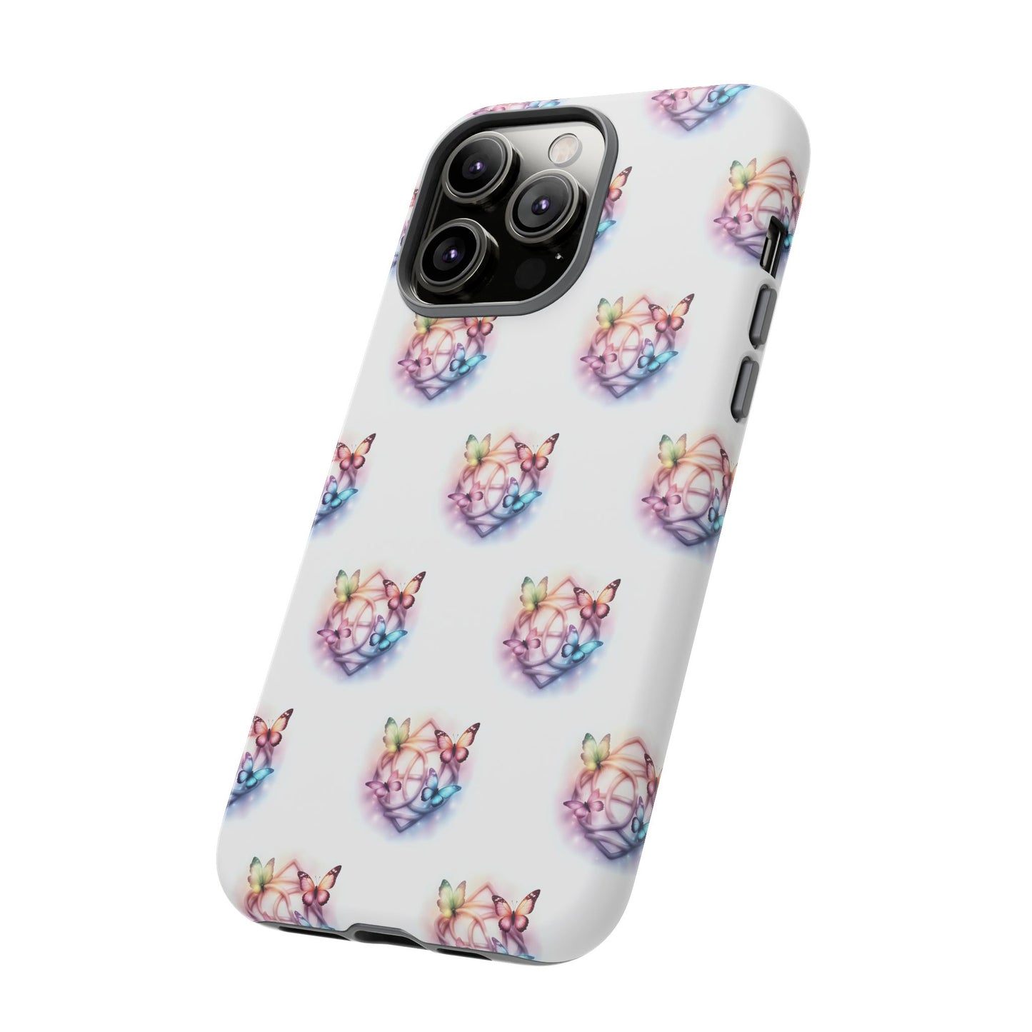 Colorful Butterflies Phone Case, Tough Cases, Cute Butterfly Lover Gift, Trendy Phone Cover, Nature Print Case