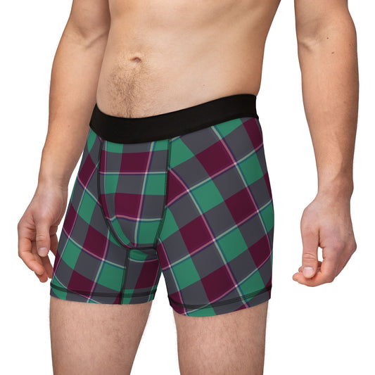 Stylish Men's Boxers - Comfortable and Fun Plaid Underwear for Every Day, Great for Gifts, Casual Wear, Lounge - Celtic Scents