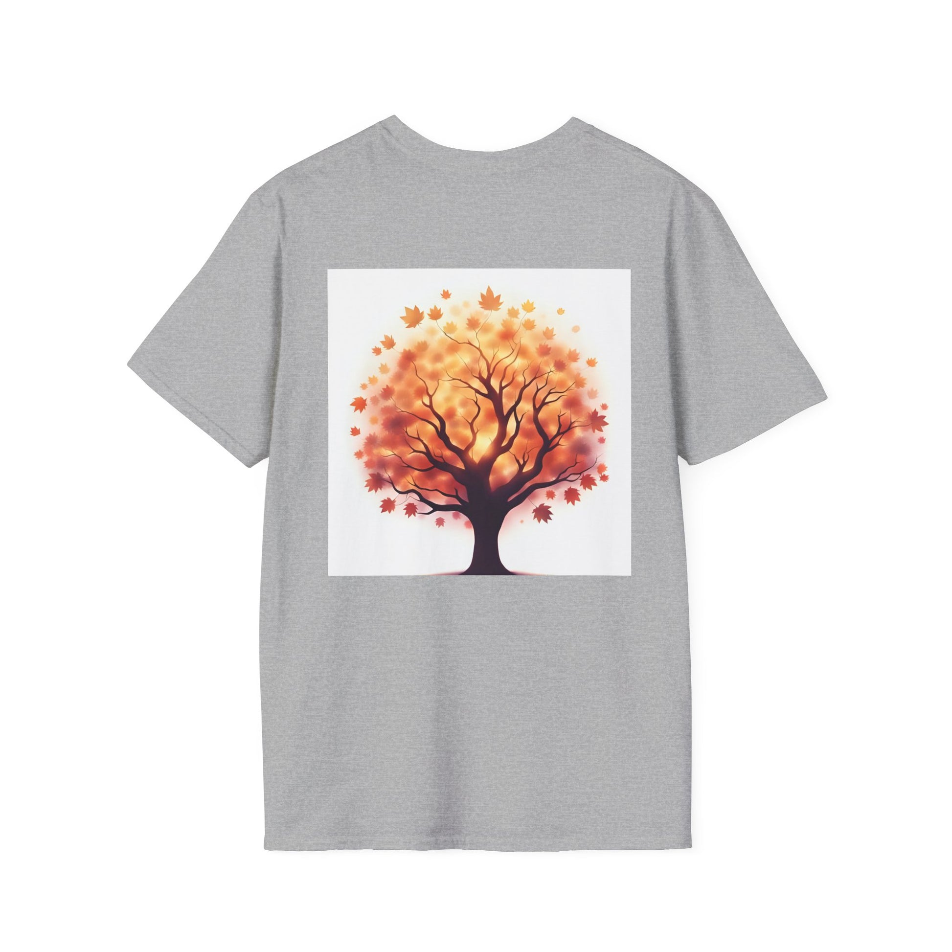 Autumn Tree Graphic T-Shirt, Fall Tee for Nature Lovers, Unisex Softstyle T-Shirt, Gift for Thanksgiving, Cozy Casual Wear - Celtic Scents