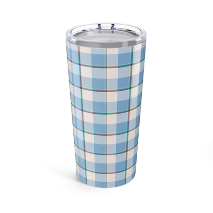Blue Plaid Tumbler 20oz - Stylish Travel Mug for Hot & Cold Drinks, Perfect Gift for Birthdays, Holidays, Outdoor Adventures - Celtic Scents