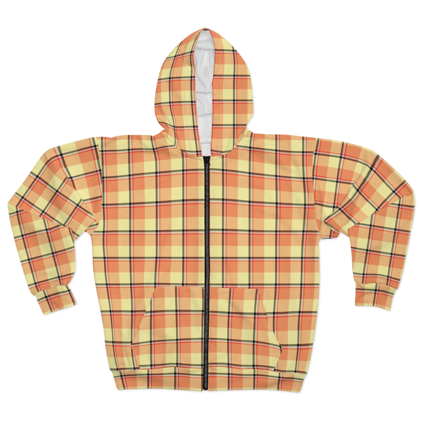 Stylish Plaid Unisex Zip Hoodie, Cozy Layer for All Seasons, Perfect for Casual Wear, Gifts for Him and Her - Celtic Scents