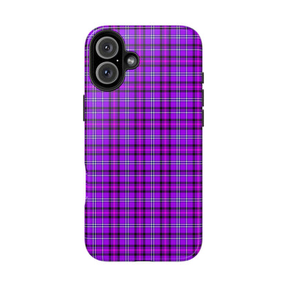 Purple Plaid Stylish Tough Phone Cases, Durable Phone Cover, Protective Case, Trendy Design, Gifts for Her - Celtic Scents