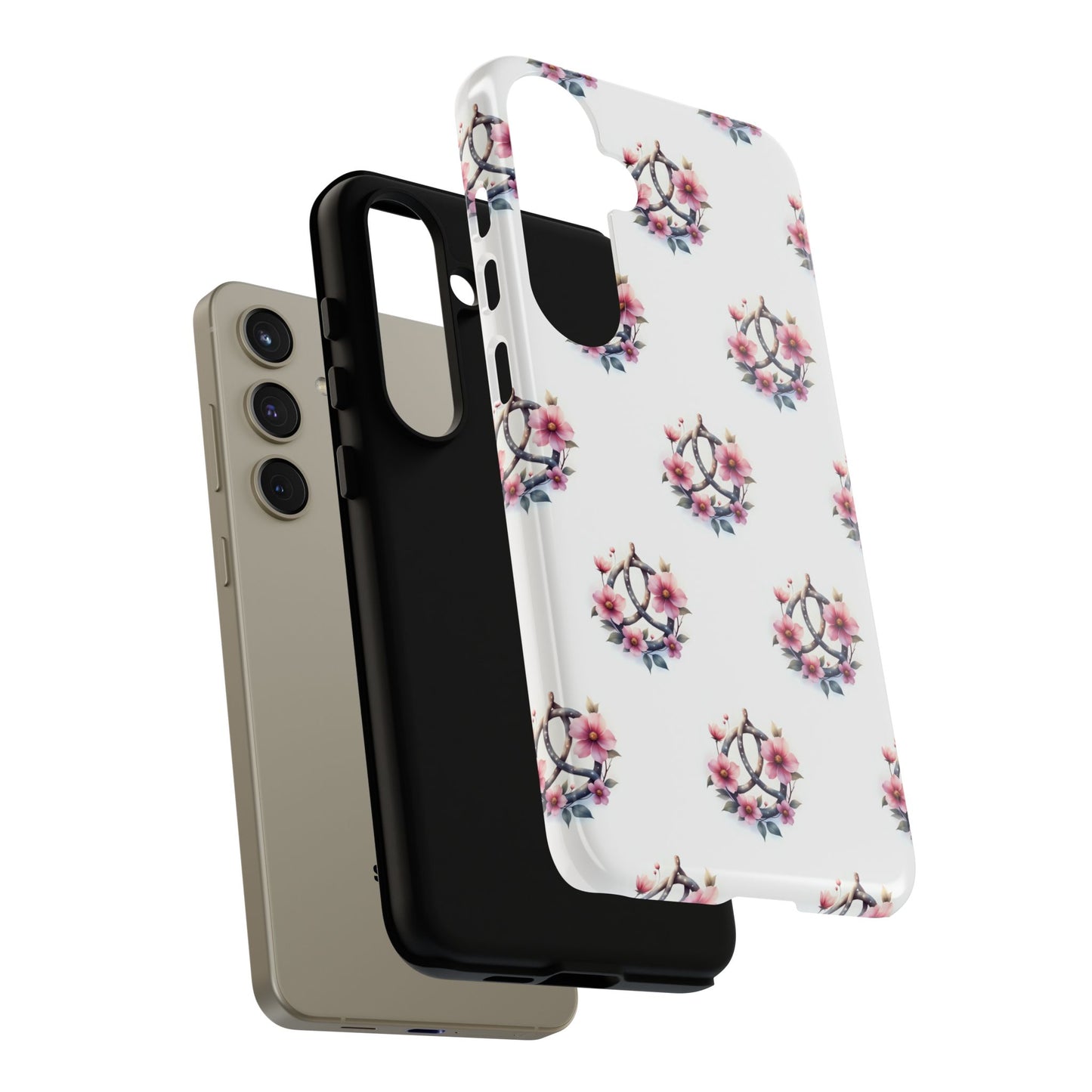 Floral Phone Case, Tough Phone Cover, Cute Protection for Mobile, Gift for Her, Celtic Knot Floral Pattern Case