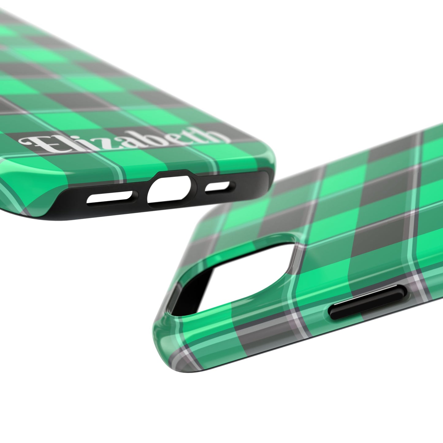 Personalized Plaid Tough Phone Case, Custom Phone Cover, Gifts for Her, Unique Cell Phone Case, Trendy Accessories, Holiday Gifts - Celtic Scents