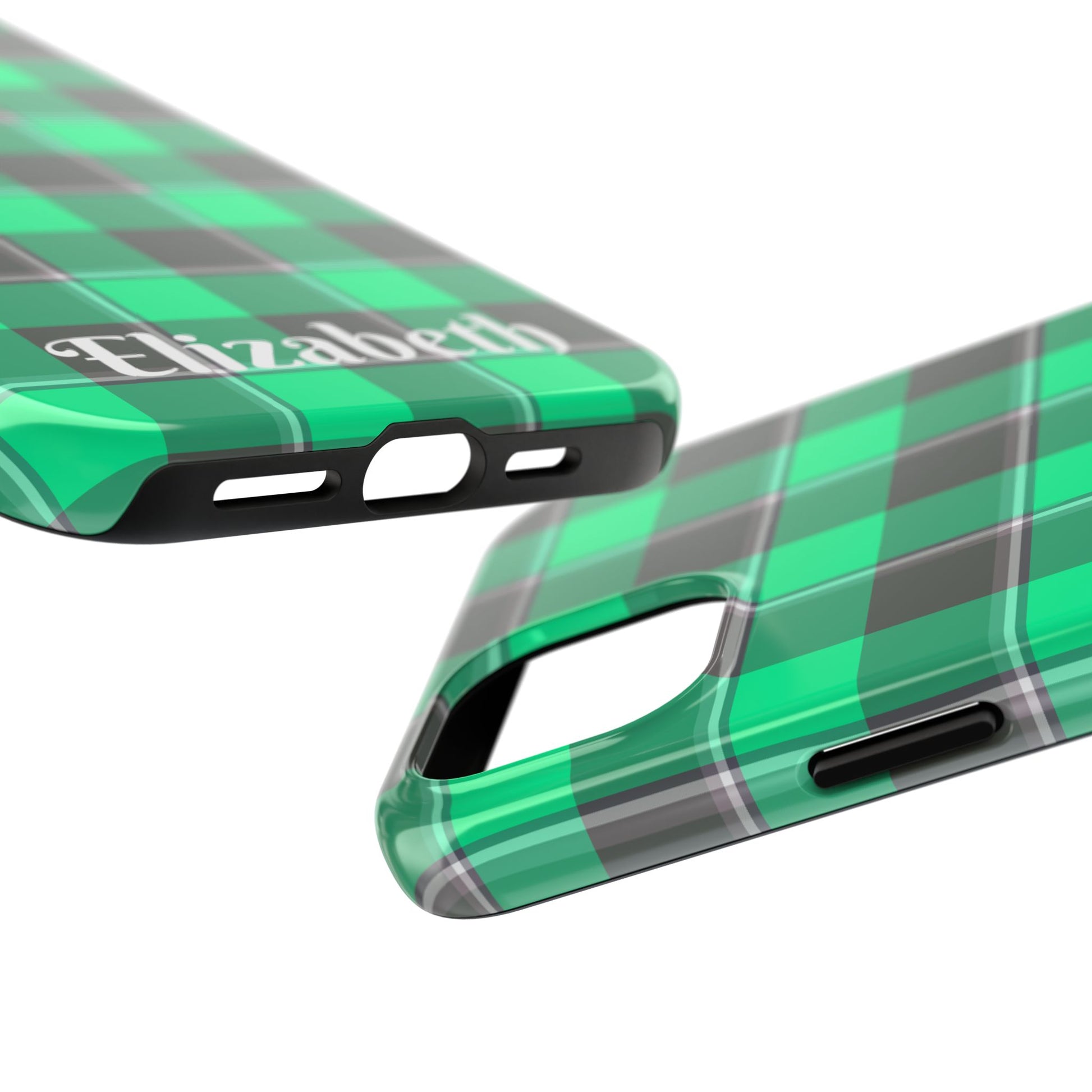 Personalized Plaid Tough Phone Case, Custom Phone Cover, Gifts for Her, Unique Cell Phone Case, Trendy Accessories, Holiday Gifts - Celtic Scents